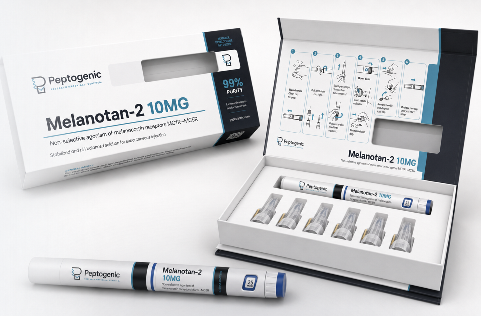 Melanotan-2 — research vial with certificate of analysis
